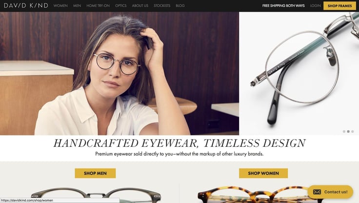 Direct to consumer sales eyewear